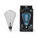Лампа светодиод 6Вт 330Лм 4000К Е27 ST164 gray straight LED Gauss Filament 1/6 Лампа светодиод 6Вт 330Лм 4000К Е27 ST164 gray straight LED Gauss Filament 1/6
