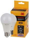 Лампа светодиод 9Вт груша A60 Е27 6500К 810Лм A60-9W-865-E27 Kodak (1/10)
