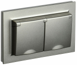 Розетка 2гн с З/К с крыш. шторки с/у шампань в сборе 16А IP44 РСбш12-3-44-БрШ BRITE IEK (1/10/100) Розетка 2гн с З/К с крыш. шторки с/у шампань в сборе 16А IP44 РСбш12-3-44-БрШ BRITE IEK (1/10/100)