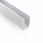 Короб алюминиевый для одностороннего гибкого неона 8х16 мм, длина 1 метр