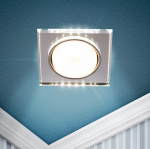 Встраиваемый светильник со светодиодной подсветкой ЭРА DK LD50 MR GX53 зеркальный Встраиваемый светильник со светодиодной подсветкой ЭРА DK LD50 MR GX53 зеркальный