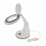 Лупа настольная малая 3Х +доп.12Х с подсветкой 48 LED, белая REXANT (1/1/8)