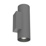 Светодиодный светильник "ВАРТОН" архитектурный Gutta Twin 2x15Вт 5000К IP67 линзованный 60 градусов RAL7045 серый