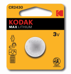 Элемент питания CR2430 литиевый бл.1шт. Kodak (1/60/240) Элемент питания CR2430 литиевый бл.1шт. Kodak (1/60/240)