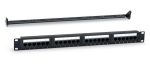 WRline Патч-панель 19" (1U), 24 порта RJ-45, категория 5e, Dual IDC, с задним кабельным организатором, цвет черный WRline Патч-панель 19" (1U), 24 порта RJ-45, категория 5e, Dual IDC, с задним кабельным организатором, цвет черный