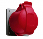 Розетка силовая (CEE) панельная фланцевая 5Р 75x75 400 В (50+60 ГЦ) КРАСНАЯ 6ч пластик IP44 ABB Розетка силовая (CEE) панельная фланцевая 5Р 75x75 400 В (50+60 ГЦ) КРАСНАЯ 6ч пластик IP44 ABB