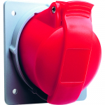 Розетка силовая (CEE) панельная фланцевая 5Р 83x83 400 В (50+60 ГЦ) КРАСНАЯ 6ч пластик IP44 ABB Розетка силовая (CEE) панельная фланцевая 5Р 83x83 400 В (50+60 ГЦ) КРАСНАЯ 6ч пластик IP44 ABB