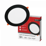 Панель светодиодная встраиваемая круглая RLP-VC 940BL 9Вт 230В 4000К 630Лм 118мм черная IP40 IN HOME Панель светодиодная встраиваемая круглая RLP-VC 940BL 9Вт 230В 4000К 630Лм 118мм черная IP40 IN HOME