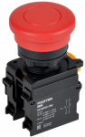 Кнопка "Грибок" с фиксац. d=22мм 1NO+1NC красная MASTER IEK