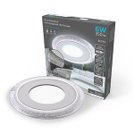 Светильник круг 3+3Вт 350Лм 4000K 180-265В IP20 монтаж Ø80 103*31мм 3 режима LED Gauss Bubbles 1/40 Светильник круг 3+3Вт 350Лм 4000K 180-265В IP20 монтаж Ø80 103*31мм 3 режима LED Gauss Bubbles 1/40