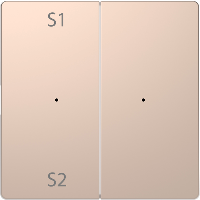 Клавиша двойная перекидная для выкл-ля/кнопки пластик шампань матовая IP20 SE MERTEN D-Life