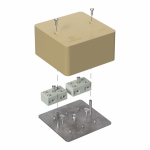 Коробка огнестойкая разветвительная для кабель-канала 40-0460-FR6.0-4-4-Р Е15-Е60 RAL1001 85х85х45 (44 шт/кор) Промрукав