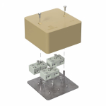 Коробка огнестойкая разветвительная для кабель-канала 40-0460-FR6.0-4-6-Р Е15-Е60 RAL1001 85х85х45 (44 шт/кор) Промрукав