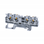 Зажим клеммный проходной 6мм размер ячейки 0мм на DIN-рейку/G-рейка 1 уровень сечение провода 4мм² 32А 1000В полиамид (pa) КЭАЗ (Курский электроаппара