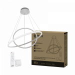 Светильник светодиодный ESTETIKA RING-95RC-2WH 95Вт 230В 3000-6500K 600/400 1.2м трос пульт ДУ белый IN HOME Светильник светодиодный ESTETIKA RING-95RC-2WH 95Вт 230В 3000-6500K 600/400 1.2м трос пульт ДУ белый IN HOME