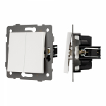 Механизм выключателя двухклавишный проходной SWT-MKP2-PL-WH-V (250V, 10A) (Arlight, -) Механизм выключателя двухклавишный проходной SWT-MKP2-PL-WH-V (250V, 10A) (Arlight, -)
