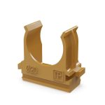 Крепёж-клипса для труб АБС-пластик бук д20 (100шт/1500шт уп/кор) Промрукав