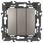 Выключатель ЭРА Elegance 14-1107-16 тройной, 10АХ-250В, титан Выключатель ЭРА Elegance 14-1107-16 тройной, 10АХ-250В, титан