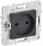 Розетка 1гн без З/К шторки с/у титан механизм 10А SK-R01T SKANDY IEK (1/10/100)