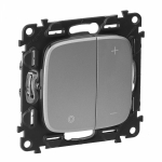 Светорегулятор 400Вт нажимной с/у алюминий механизм Valena ALLURE Legrand Светорегулятор 400Вт нажимной с/у алюминий механизм Valena ALLURE Legrand