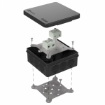 Коробка огнестойкая для о/п двухкомпонентная 60-0303-9005-FR10.0-4 Е15-Е120 100х100х40 Промрукав