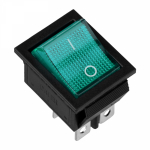 Выключатель клавишный 250V 16А (4с) ON-OFF зеленый с подсветкой (1шт/упак) REXANT (1/1/200) Выключатель клавишный 250V 16А (4с) ON-OFF зеленый с подсветкой (1шт/упак) REXANT (1/1/200)