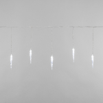 Гирлянда «Сосульки» 1,5х0,25 м, прозрачный провод, белый цвет свечения NEON-NIGHT