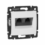 Розетка 2гн комп+комп RJ45+RJ45 с/у белый механизм на захватах кат.5е Valena Legrand (1/10/100) Розетка 2гн комп+комп RJ45+RJ45 с/у белый механизм на захватах кат.5е Valena Legrand (1/10/100)