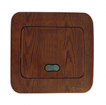 Выключатель 1кл с подсв с/у орех IP20 Mimoza Makel (1/12/120)