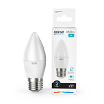 Лампа светодиод 6Вт свеча Е27 4100К 450Лм матовая Gauss Elementary (1/10/100)