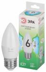 Лампочка светодиодная ЭРА GREEN LINE LED B35-6W-840-E27 GL E27 6 Вт свеча яркий белый свет