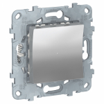 Выключатель релейный Wiser нажимной, 10А, алюминий, UNICA NEW