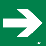Этикетка самокл. 150х150мм "Направляющая стрелка" IEK