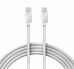 Кабель Type-C - Type-C 2,4A/1m/PVC/white/REXANT