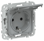 FLITE Роз. с з/к/ш кр б/к 16А IP44 РСшкр11-1-44-ФлС сер. IEK