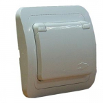 Makel Mimoza бел/бел розетка с крышкой