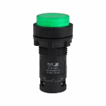 Кнопочный выкл. в сборе плоск., 1 упр. элемент зеленый 1НО 0НЗ 1переключ. IP40 с подсветкой, КЭАЗ