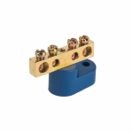 Шина "N" нулевая 6х9мм 4/1 (4 группы/крепеж по центру) с одним угловым изолятором (10 шт/уп) Промрукав Шина "N" нулевая 6х9мм 4/1 (4 группы/крепеж по центру) с одним угловым изолятором (10 шт/уп) Промрукав