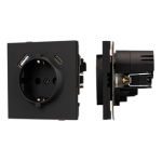 Механизм розетки с USB зарядкой SCT-TENDO-MUAC-SFPL-BK (230V, 16A) (Arlight, Матовый черный) Механизм розетки с USB зарядкой SCT-TENDO-MUAC-SFPL-BK (230V, 16A) (Arlight, Матовый черный)