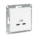 Розетка USB-C - 2шт, белый Эпика EKF