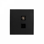 Розетка комп+TV RJ45+TV с/у антрацит механизм с рамкой кат.6 MIELE STRONG KRANZ (1/100)