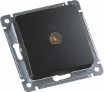 Оконечная розетка механизм скрыт. уст-ки винт. крепление черный HEGEL Оконечная розетка механизм скрыт. уст-ки винт. крепление черный HEGEL