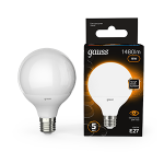 Лампа светодиод 16Вт Шар G95 Е27 3000К 1480Лм матовая Gauss Black (1/20)