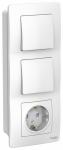 Блок 1кл + 1кл + 1гн с З/К с/у белый Blanca Systeme Electric