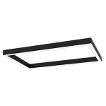 Светодиодный светильник VARTON Х-line прямоугольный подвесной 90 Вт 3000 К 1070x575x100 мм RAL9005 черный муар с рассеивателем опал Светодиодный светильник VARTON Х-line прямоугольный подвесной 90 Вт 3000 К 1070x575x100 мм RAL9005 черный муар с рассеивателем опал