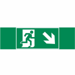 пиктограмма "ФИГУРА / СТРЕЛКА ВПРАВО ВНИЗ" 310х90мм для аварийно-эвакуационного светильника Basic IP65 пиктограмма "ФИГУРА / СТРЕЛКА ВПРАВО ВНИЗ" 310х90мм для аварийно-эвакуационного светильника Basic IP65