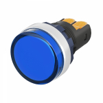 Лампа индикаторная в сборе 1 источник света синяя круглая линза, плоская 9-24В AC/DC d22.2мм СВЕТОДИОД. (LED) IP68 DKC Mitra Лампа индикаторная в сборе 1 источник света синяя круглая линза, плоская 9-24В AC/DC d22.2мм СВЕТОДИОД. (LED) IP68 DKC Mitra