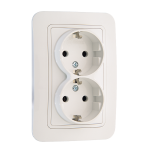 Makel Lillium бел/бел розетка с/з 2-ая