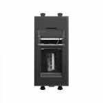 USB 2.0 розетка модульная, тип А-А, "Avanti", "Черный матовый", 1 модуль USB 2.0 розетка модульная, тип А-А, "Avanti", "Черный матовый", 1 модуль