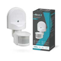 Датчик движения 008 бел 1200Вт 180гр 12м накладной IP44 NEOX (1/50)